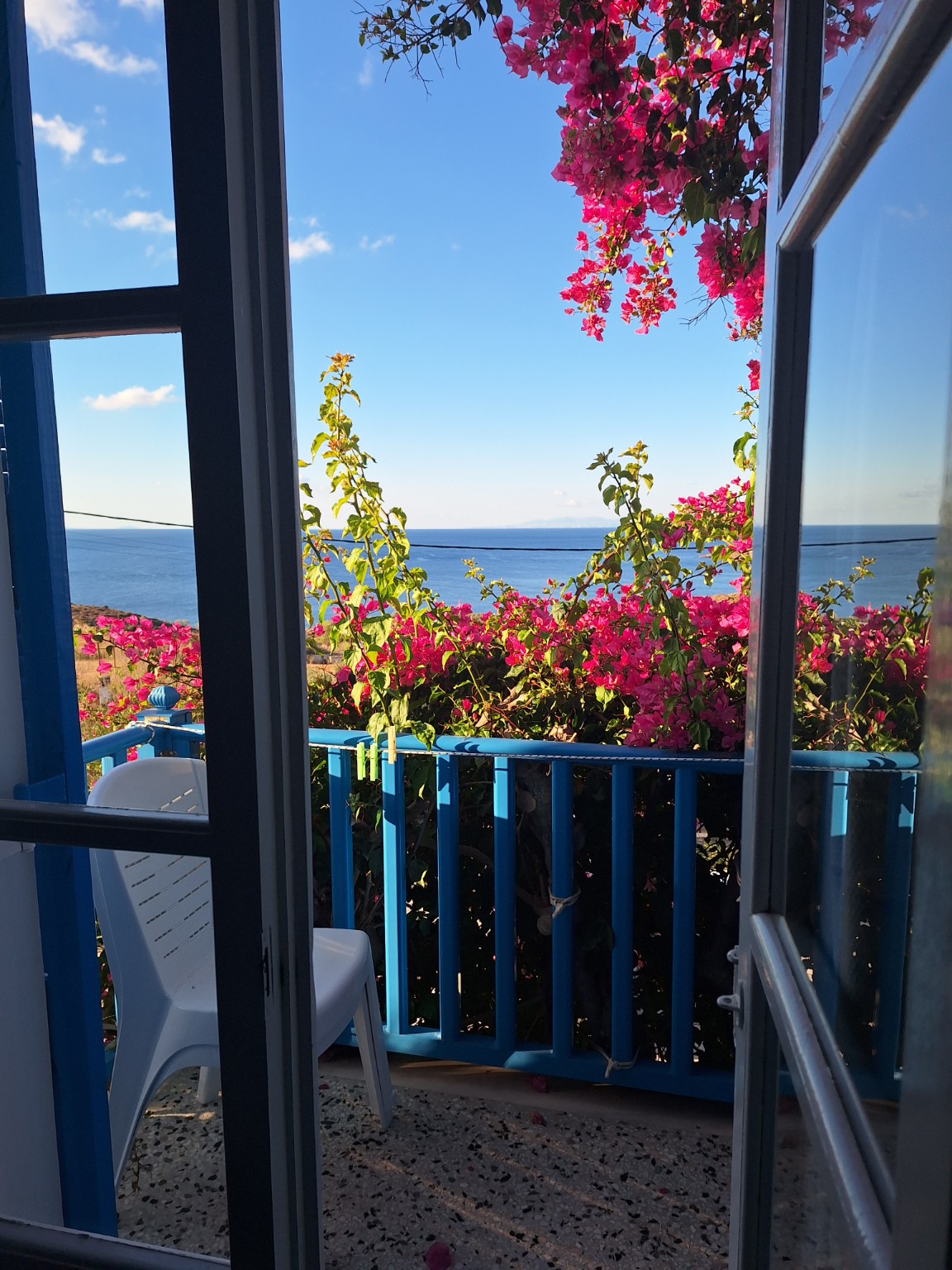 La mer et les bougainvilliers
